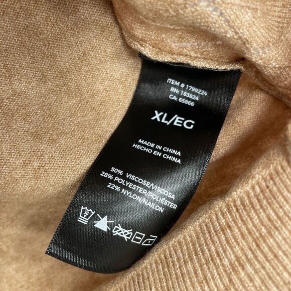 NEW Well Worn Women's XL Tan Short Sleeve Sweater Top Textured Diamond - Picture 7 of 8